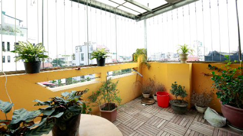 Big terrace cozy 3 bedroom duplex in To Ngoc Van for rent