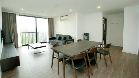 Lake view 03 bedrooms apartment for rent in Tay Ho, modern style