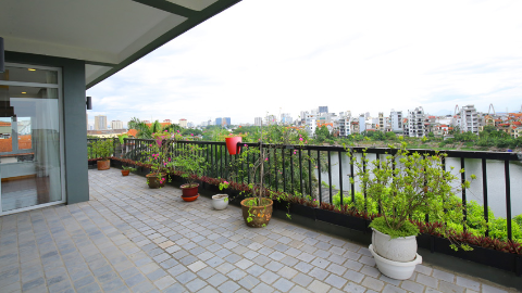 Big terrace & Lakeview 04 bedroom apartment for rent in Tay Ho