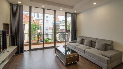 Balcony and open view 02 bedroom apartment for rent in Tay Ho
