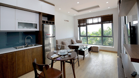 Open view one bedroom apartment for rent in Tay Ho street Hanoi