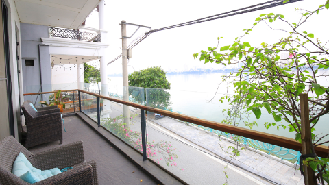 Decent balcony and Lakeview 02 bedroom apartment for rent in Tay Ho