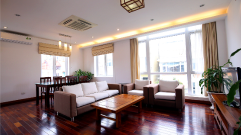 Natural light and fully furnished two bedroom apartment for rent in Tay Ho
