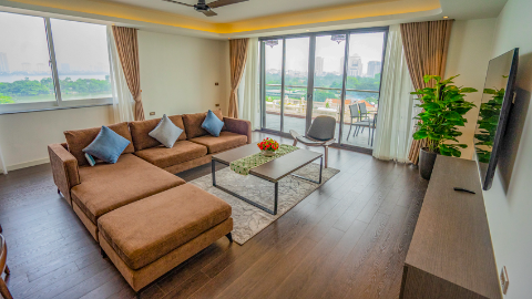 Brandnew and big balcony 04 bedroom apartment for rent in Quang Khanh Tay Ho