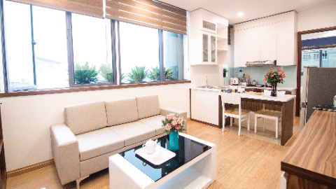 Contemporary with simple style 02 bedroom apartment for rent in Ba Dinh