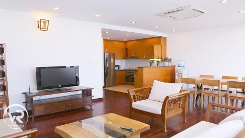 Lakeview with balcony 03 bedroom apartment for rent in Tay Ho