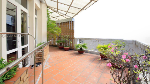 Nice terrace 2 bedroom apartment in Tay Ho for rent