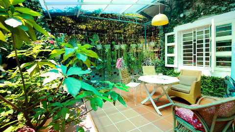 Nature and tranquil 2 bedroom house with a front yard in An Duong for rent
