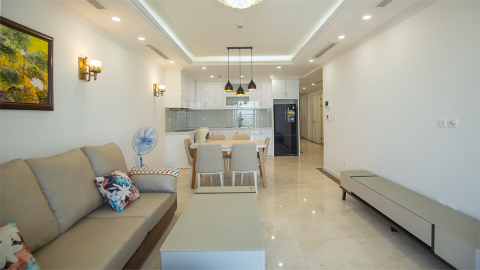 Simple style 03 bedroom apartment for rent at Dleroi solei Building