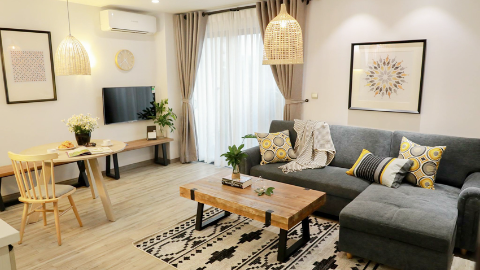 Well-designed cozy 2 bedroom apartment in Bich Cau, Hoan Kiem for rent