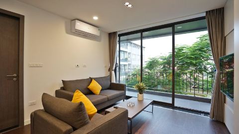 Balcony and open view 01 bedroom apartment for rent in Tay Ho, West lake