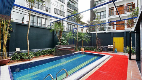 Swimming pool and front yard 03 bedroom apartment for rent in Tay Ho