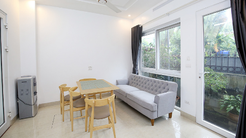 Garden house with Courtyard & Partly furnished house in Tay Ho for rent