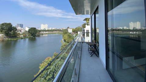 Lakeview with balcony 01 bedroom apartment in Yen Hoa, Yen Phu, Tay Ho