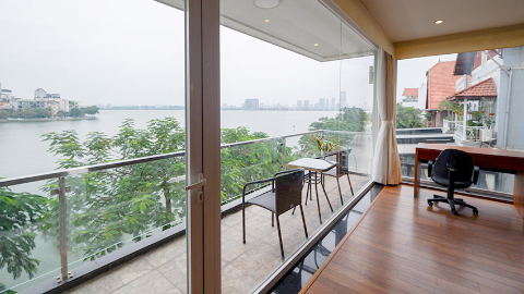 Amazing Lakeview with big balcony 03 bedroom apartment for rent in Tay Ho