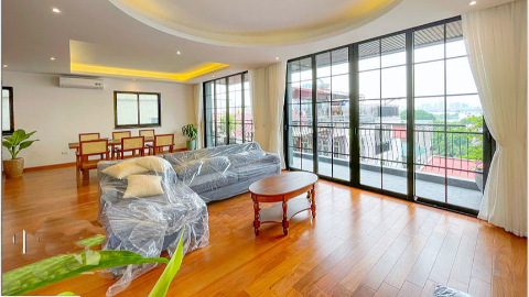 Lakeview with duplex layout 04 bedroom apartment for rent in Tay Ho, West lake