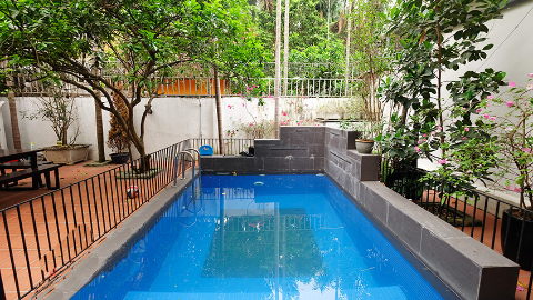 A wonderful swimming pool with garen 05 bedroom Villa for rent in Tay Ho West lake
