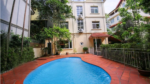 Swimming pool with garden 05 bedroom house for rent in Tay Ho West lake
