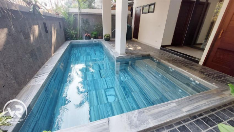 Swimming pool with big balcony 03 bedroom apartment for rent in tay ho west lake