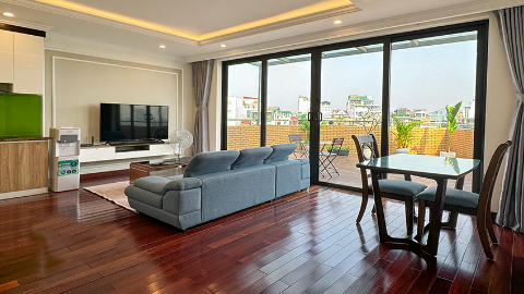 Big terrace over the west lake 02 bedroom apartment for rent in Tay Ho West lake