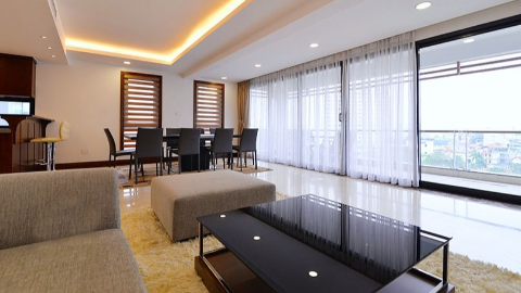 Modern concept with lakeview 03 bedroom apartment for rent in Tay Ho West lake