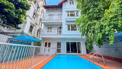 Swimming pool with garden 05 bedroom house for rent in Tay Ho West lake