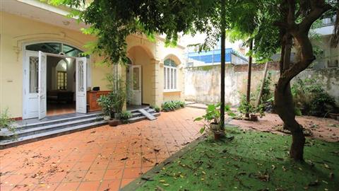 Garden & front yard 04 bedroom house for rent in To Ngoc Van, Tay Ho