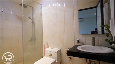 Bathroom with glass-shower