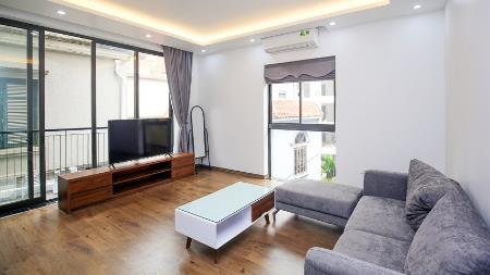 Bright one bedroom apartment for rent in Quang Khanh Tay Ho, balcony