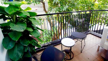 Balcony & Green plants 02 bedroom apartment for rent in Tay Ho