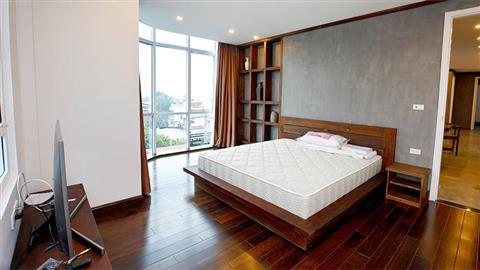 Master bedroom has balcony and green view